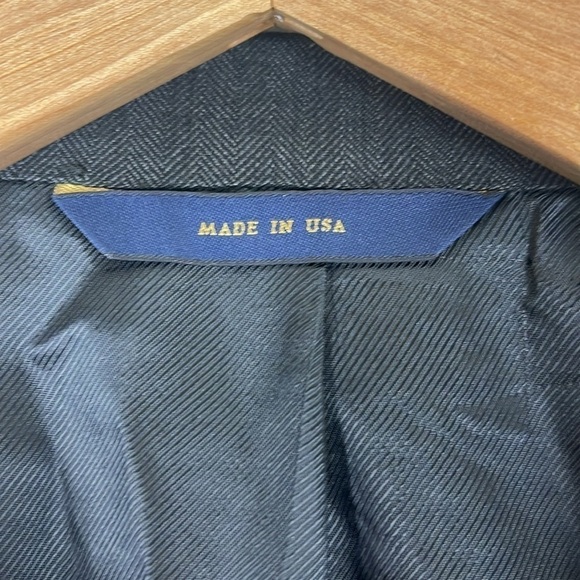 Brooks Brothers Wool Saxxon Blazer Blue Size 44L/W38 - Picture 3 of 10